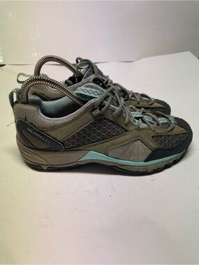 Merrell Avian Light Ventilator Women Shoes 6 Dusty Olive Green Leather Hiking